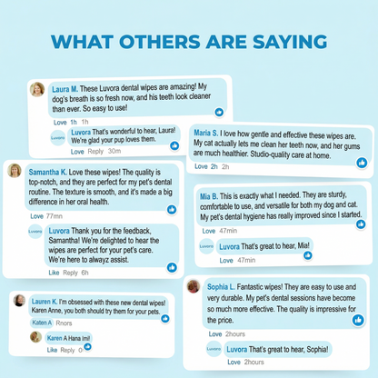 Luvora Plaque & Tartar Dental Wipes For Pets